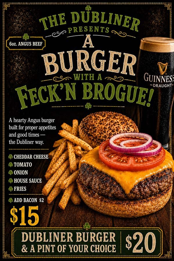 Dubliner Burger Poster