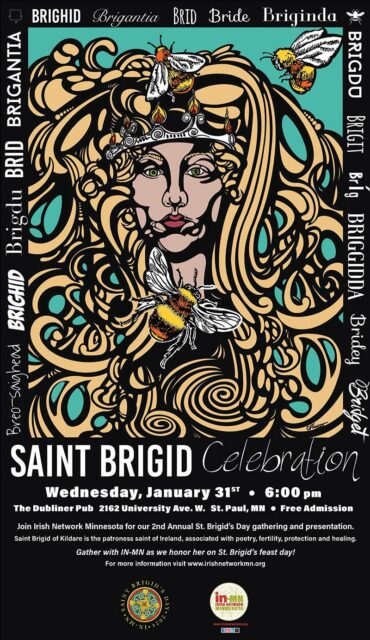 Inmn St Brigid Day Poster 2024 by Carrie Finnegan