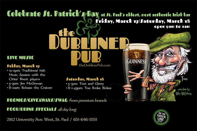 The Dubliner Pub St Patricks Day Ad 2023